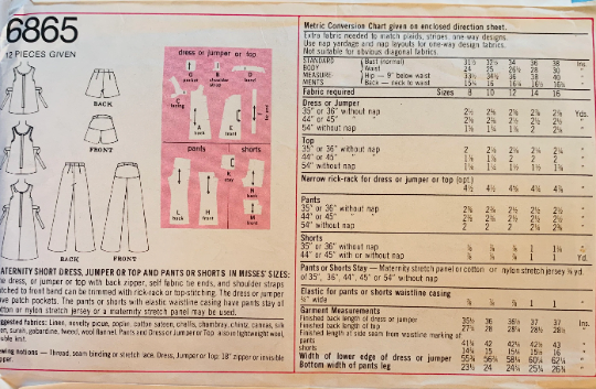 70s Sleeveless Maternity Top A Line Sun Dress & Shorts Summer Maternity Clothes Vintage Sewing Pattern Simplicity 6865 B34