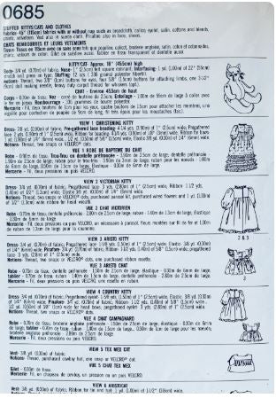 80s 18 Inch Stuffed Kitty Cat Stuffies in 6 Styles Stuffy Stuffed Animal Abbie Small Vintage Sewing Pattern Simplicity 0685
