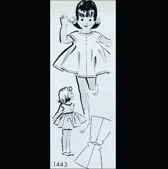 60s Toddlers Sleeveless Summer Twirl Dress Sun Dresses Vintage Sewing Pattern Mail Order 1443 Size 4