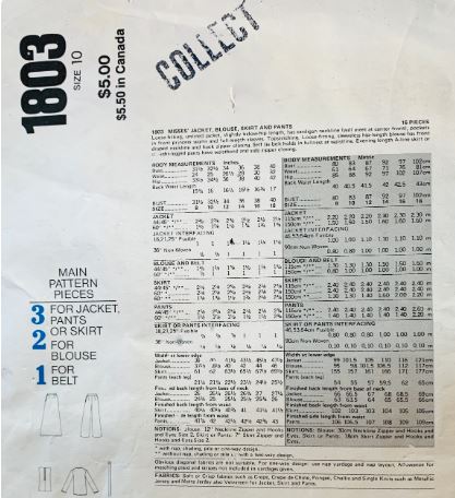 70s Cowl Neck Top Loose Pants Evening Pantsuit Cocktail Loungewear Pant Suit Maxi Skirt Sleeveless Blouse Designer Edith Head Petite Vintage Sewing Pattern Vogue 1803 B32