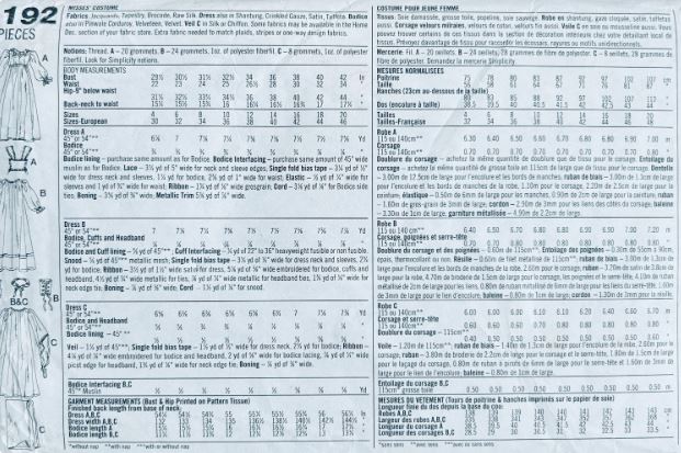 Ren Faire Renaissance Empire Waist Dress Costume Petite Vintage Sewing Pattern Simplicity 8192 Size 6-8