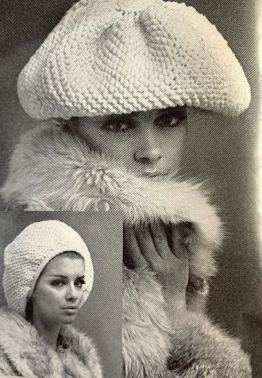 70s Knit Crochet Hat Pattern Book American Thread Star Book 206 Patterns for Knitted & Crocheted Hats Millinery Hatmaking Beret Newsboy