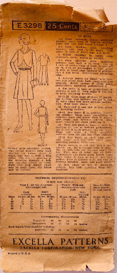 20s Girls Pleated Skirt Dress Bolero Jacket Vintage Sewing Pattern Excella 3296 Size 8