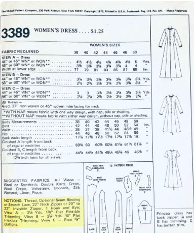 70s V Neck Curved Seam A Line Princess Seam Dress Maxi Evening Cocktail Dress Plus Size Vintage Sewing Pattern McCalls 3389 B46