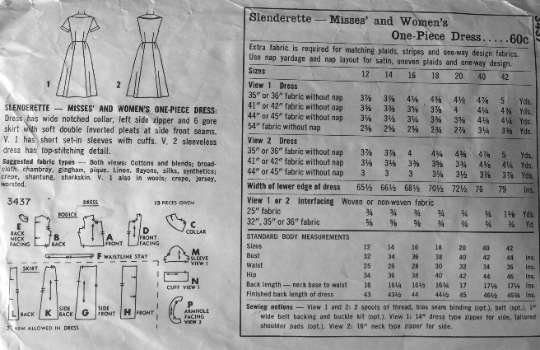 60s Wide Collar Surplice Full Skirt Mad Men Day Inverted Pleats Dress Slenderette Vintage Sewing Pattern Simplicity 3437 B34