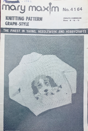 80s Mary Maxim Beagle Dog Puppy Child's Cardigan Sweater Knitting Pattern Vintage Patterns 4164 8 10 12