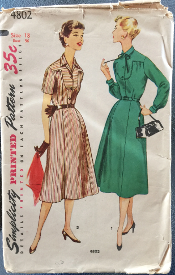 50s Shirtwaist Dress Fit N Flare w/ Shaped Yoke Vintage Sewing Pattern Vintage Fashion Library 50s Shirtwaist Dress Fit N Flare w/ Shaped Yoke Vintage Sewing Pattern Vintage Fashion Library