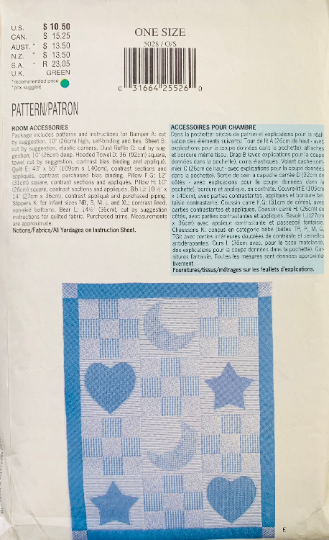 Sun & Moon Baby Quilt Pattern Nature Inspired Vintage Quilting Pattern Butterick 5028
