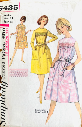 tent dress 60s 60s Smocked Dress Sleeveless Long Sleeve Tent Trapeze Summer Dress Chi – Vintage Fashion Library