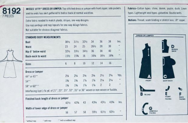 70s Sleeveless Sun Dress Jumper Sundress Jiffy Pattern Easy Plus Size Vintage Sewing Pattern Simplicity 8192 B38
