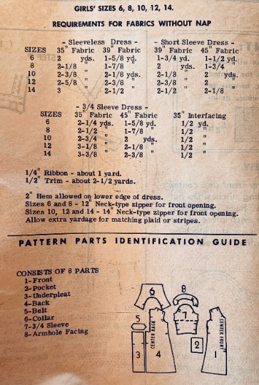 60s Girls Sailor A Line Nautical Sleeveless Dress Petite Vintage Sewing Pattern Marian Martin 9329 10