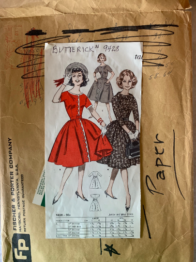 60s Fit n Flare Day Dress w/ Nipped Waist Sleeve & Collar Options Scal Vintage Fashion Library 60s Fit n Flare Day Dress w/ Nipped Waist Sleeve & Collar Options Scal Vintage Fashion Library