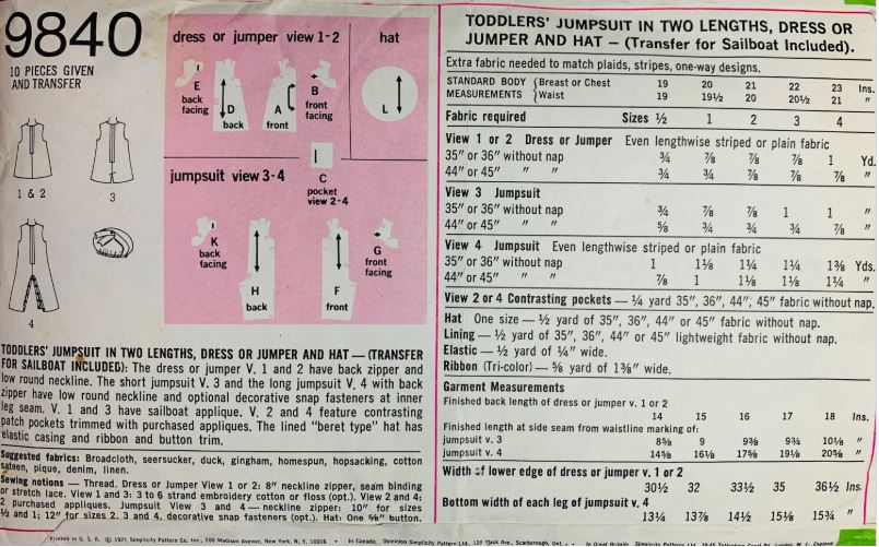 Toddler Brother Sister Summer Matching Outfits Overalls Romper Jumpsuit Dress Vintage Sewing Pattern Simplicity 9840 3 Toddlers