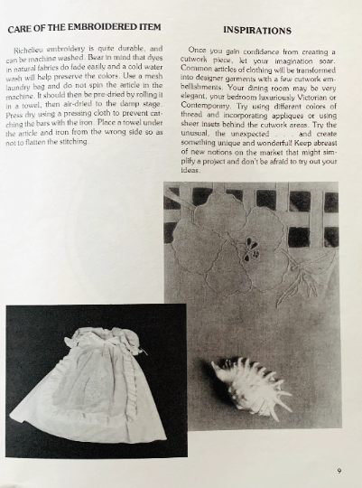 Cutwork Embroidery for the Sewing Machine Booklet Mardon Elstad Cut Work Embroidery Designs