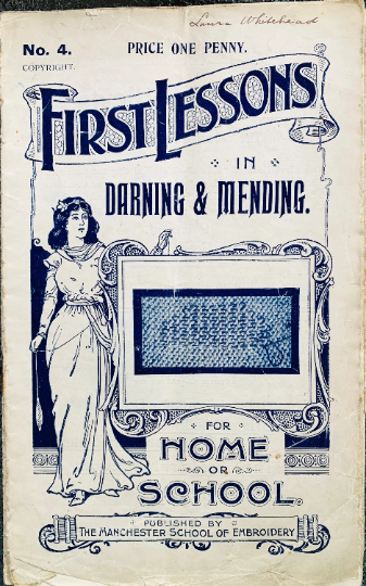 Early 1900s Darning and Mending Tutorial Book Downloadable File Digital PDF