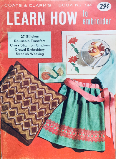 How To Embroidery Learn Embroidery Booklet w/ Chicken Scratch Patterns Crewel Designs
