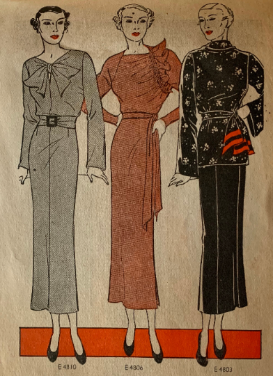 30s Excella Patterns February 1935 Catalog 1930s Fashion Inspiration Costume Reference Art Deco Style Catalogue