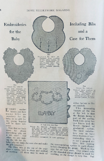 Antique Edwardian 1910s Knitting Crochet & Tatting Patterns for Home Decor Bibs Baby Embroidery Golf Vest Booklet Magazine