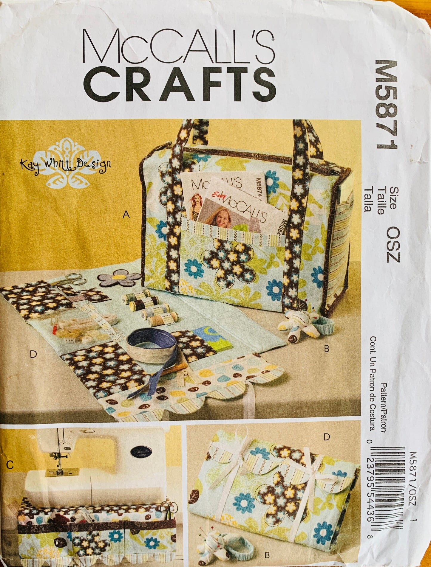Tote Bag Thread Catcher Sewing Organizer Sewing Room Decor Sewing PatternMcCalls M5871