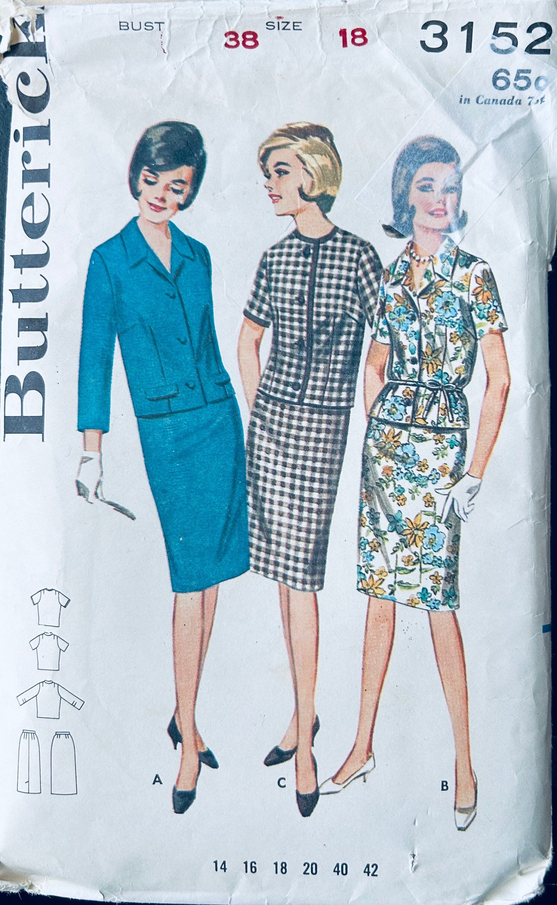 60s Womens Suit Two Piece Dress w/ Boxy Jacket & Straight Skirt Plus S Vintage Fashion Library 60s Womens Suit Two Piece Dress w/ Boxy Jacket & Straight Skirt Plus S Vintage Fashion Library