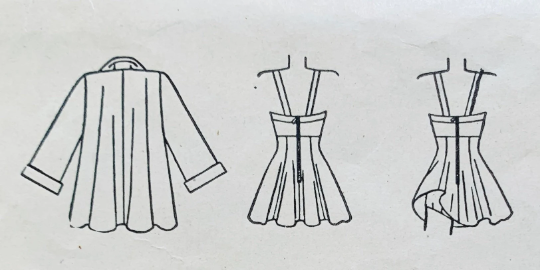 40s One Piece Swimsuit Pattern w/ Skirt & Matching Coverup Vintage Plus Size Sewing Pattern Simplicity 2441 B38