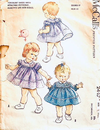 Baby Dress Designer Pattern by Helen Lee Infant Dresses McCalls 2447 S – Vintage Fashion Library Baby Dress Designer Pattern by Helen Lee Infant Dresses McCalls 2447 S – Vintage Fashion Library