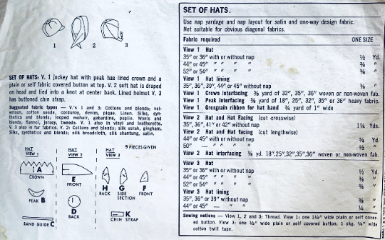 60s Mod Hat Millinery Jockey Cap Riding Equestrian Vibe Close Fitting Hats Vintage Sewing Pattern Simplicity 6191