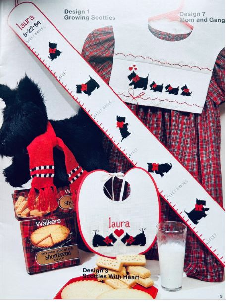 Scottish Counted Cross Stitch Scottie Dog Scotty Decor Embroidery Crossstitch Pattern Booklet