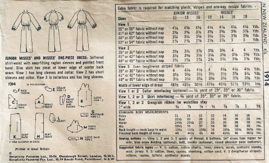 50s Shirtwaist Sheath Dress w/ Sleeve & Collar Options Petite Vintage Sewing Pattern Simplicity 1914 B31