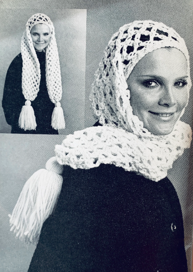 70s Knit Crochet Hat Pattern Book American Thread Star Book 206 Patterns for Knitted & Crocheted Hats Millinery Hatmaking Beret Newsboy