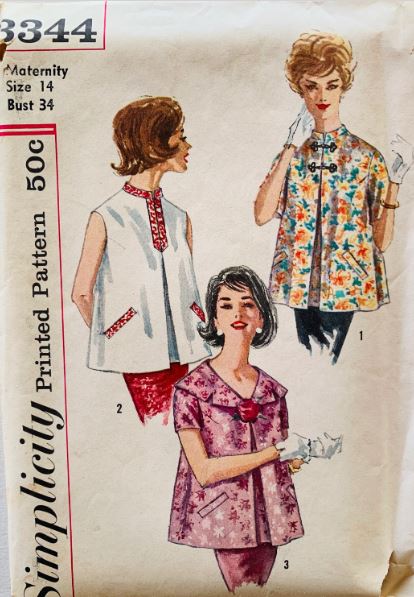 50s 60s Sleeveless Summer Top Blouse Vintage Sewing Pattern Simplicity 3344 B34