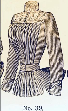 1880s ORIGINAL Antique Dress Pattern Mourning Dresses & Jacket Sewing Pattern