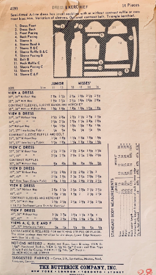 60s Classic Shift A Line Dress w/ Sleeve & Ruffle Options Vintage Sewing Pattern Butterick 4099 B34