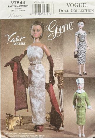 11 inch Fashion Doll Gene Evening Gown Formal Clothing Dolls Sewing Pattern Simplicity 7959 (Copy)