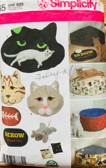 Pet Bed Catnip Toys Rugs for Pets Kitty Cat Sewing Pattern Simplicity 4765