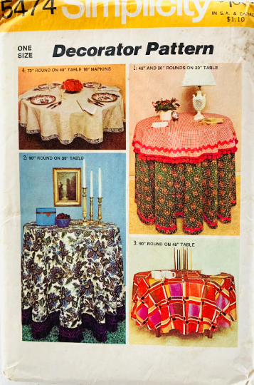 70s Home Decor Table Setting Placemats & Tablecloth Patterns 5474122023