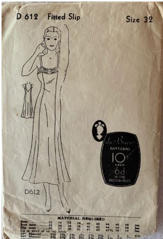 30s Princess Seam Slip Ladies Lingerie Spaghetti Strap Mid Calf Midi Length Vintage Petite Sewing Pattern Dubarry 612 B32