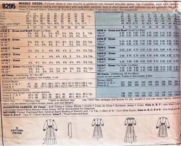 80s V Neck Ruffled Dress Flared Skirt Maxi Evening Cocktail Dress Plus Size Vintage Sewing Pattern McCalls 8295 B38