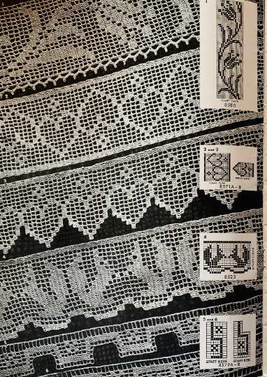 40s Handkerchief Edgings Book 149 ORIGINAL Crochet Pattern Magazine Tatting Hairpin Filet Lace Trims Lingerie Linens Animals Flowers