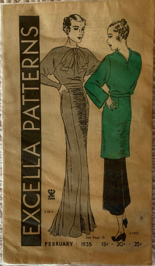 30s Excella Patterns February 1935 Catalog 1930s Fashion Inspiration Costume Reference Art Deco Style Catalogue