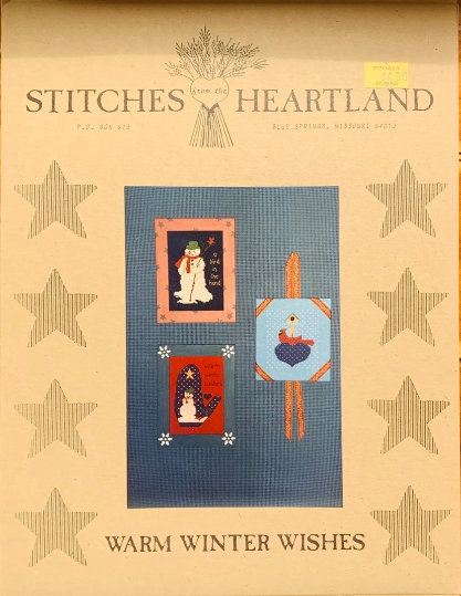 Heartland Cross Stitch Winter Scenes Snowman Embroidery Pattern Crossstitch Designs Warm Winter Wishes