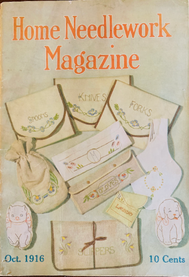 Antique Edwardian 1910s Knitting Crochet & Tatting Patterns for Home Decor Bibs Baby Embroidery Golf Vest Booklet Magazine