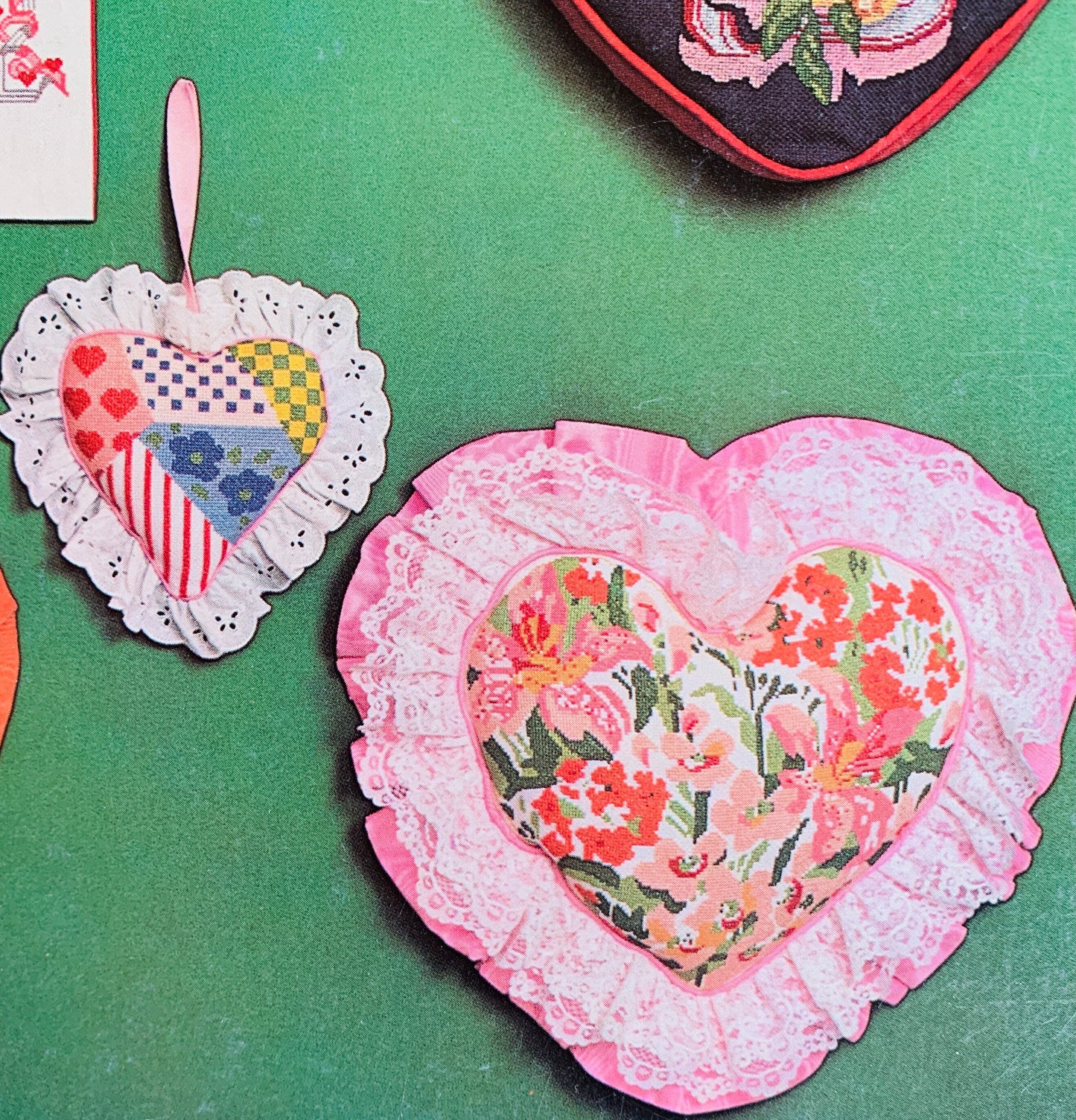 Heart Shaped Counted Cross Stitch Embroidery Patterns for Tiny Projects