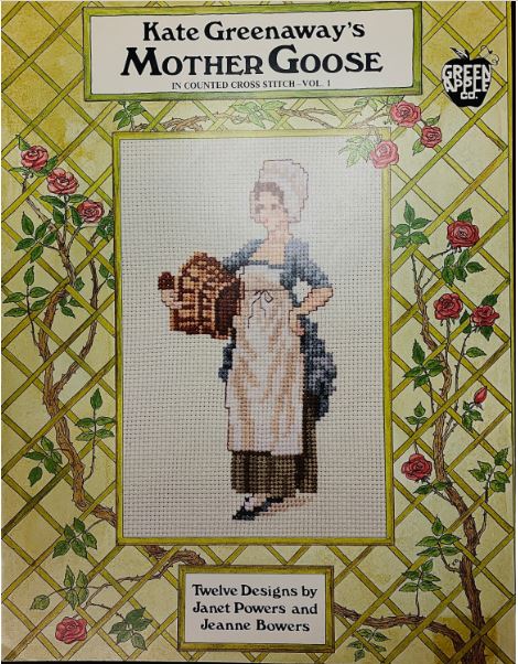 Kate Greenaway Counted Cross Stitch Nursery Rhyme Character Decor Embroidery Crossstitch Pattern Booklet