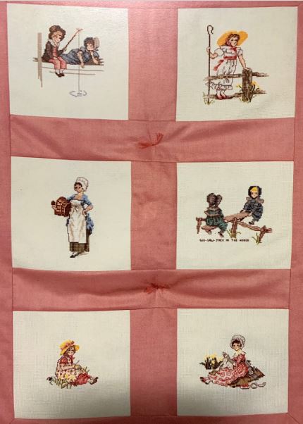 Kate Greenaway Counted Cross Stitch Nursery Rhyme Character Decor Embroidery Crossstitch Pattern Booklet