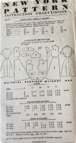 50s Shirtwaist Dress Fit N Flare Cap Sleeve Summer Dresses w/ Bolero Jacket Vintage Petite Sewing Pattern New York 1299 B29