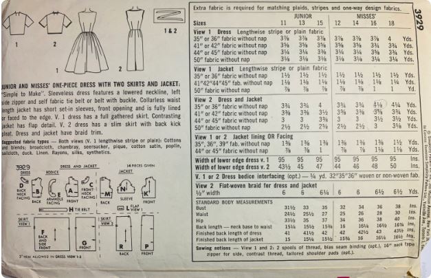 60s Womens Sleeveless Fit N Flare or Fitted Sheath Dress w/ Cropped Jacket Vintage Sewing Pattern Simplicity 3929 B36
