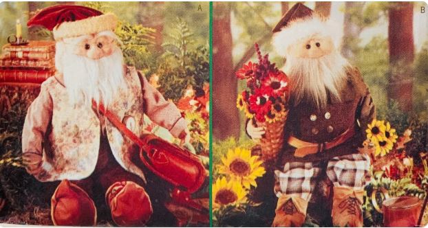 Santa Elf Lumberjack Stuffed Gnome 26 inch Doll Vintage Sewing Pattern Butterick 5030