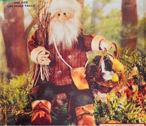 Santa Elf Lumberjack Stuffed Gnome 26 inch Doll Vintage Sewing Pattern Butterick 5030