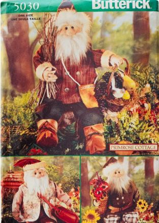 Santa Elf Lumberjack Stuffed Gnome 26 inch Doll Vintage Sewing Pattern Butterick 5030